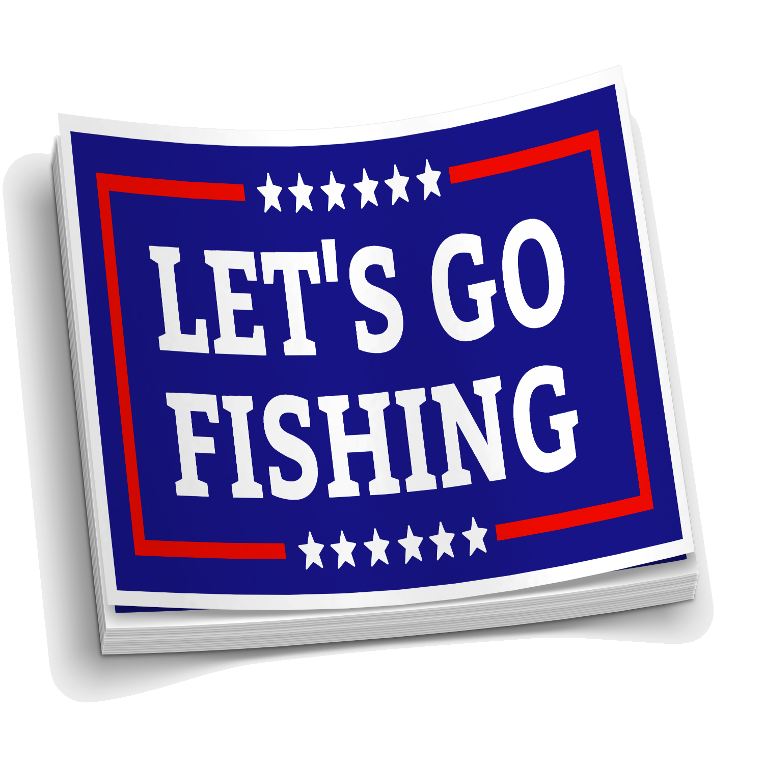 Let's Go Fishing - Funny Fishing Sticker