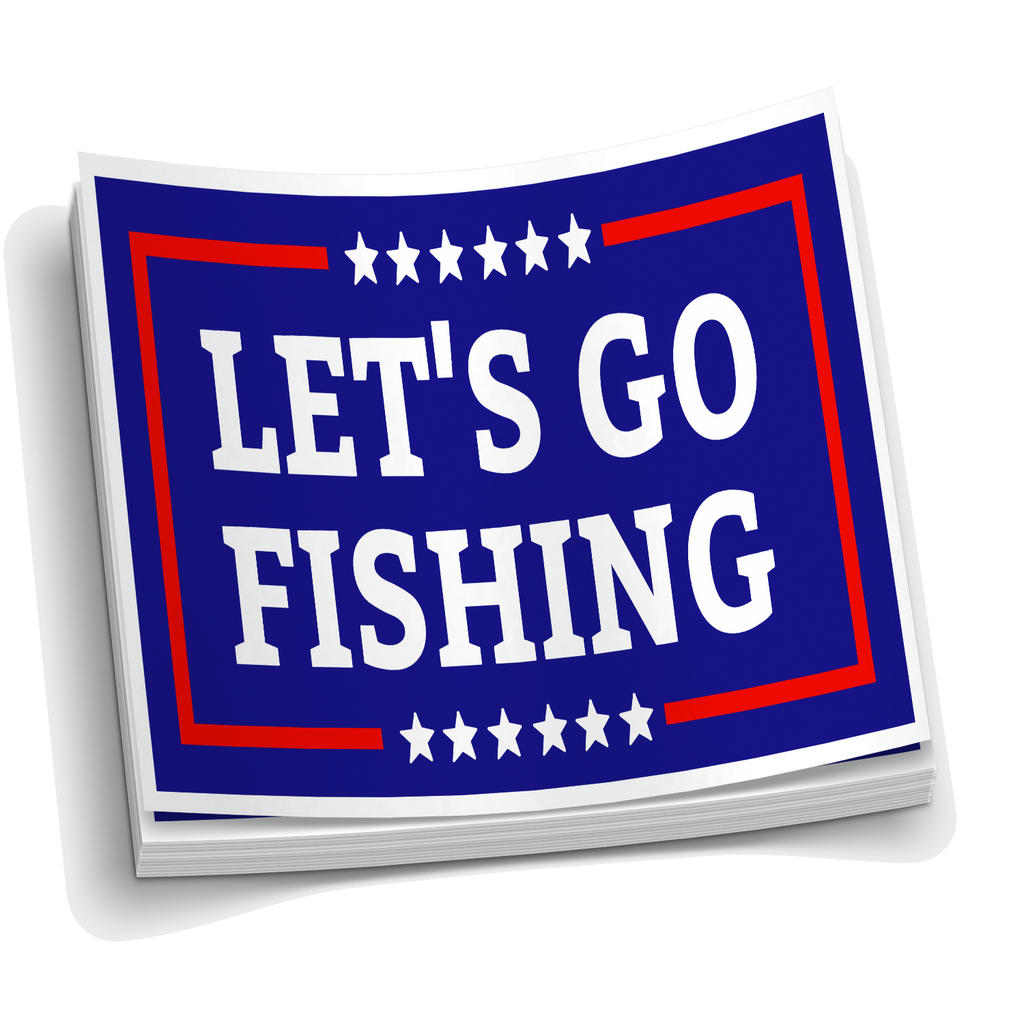 Let's Go Fishing - Funny Fishing Sticker