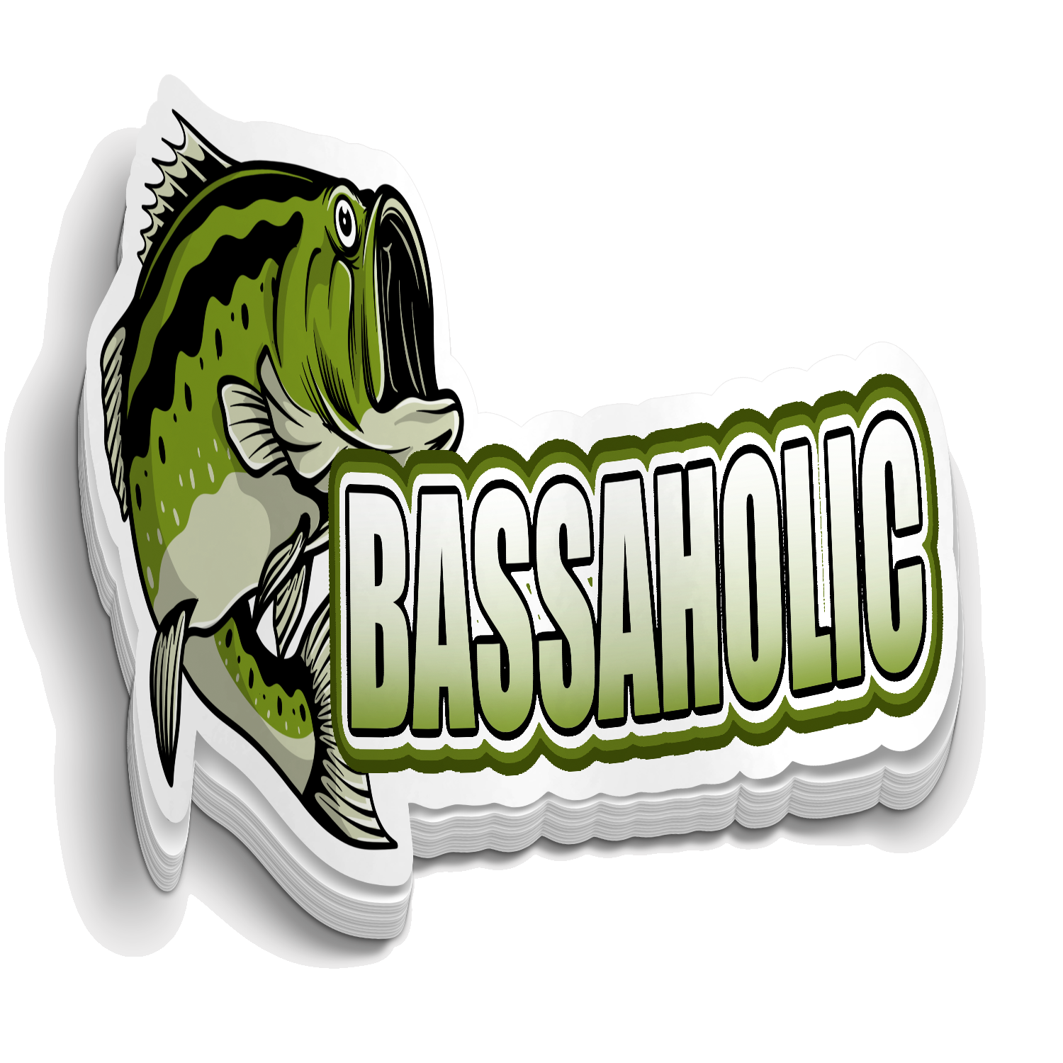 Bassaholic- Funny Fishing Sticker