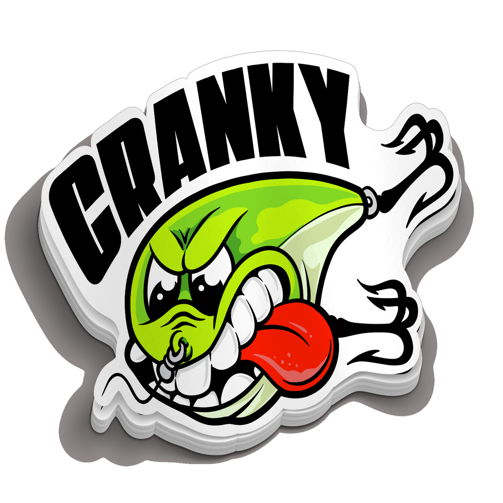 Cranky Bait - Funny Fishing Sticker