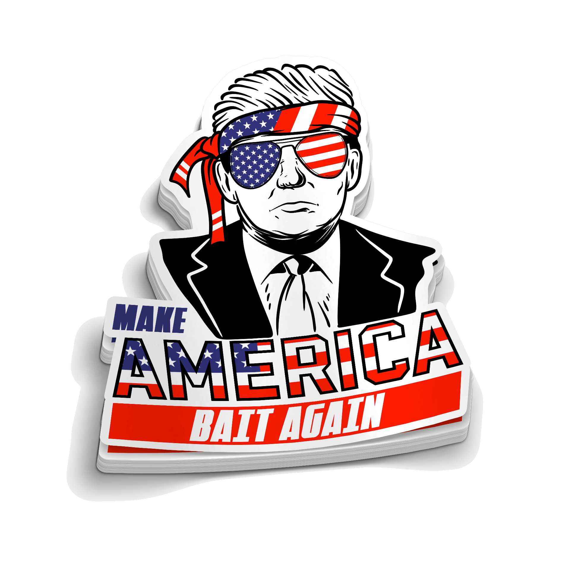 Make America Bait Again - Funny Fishing Sticker