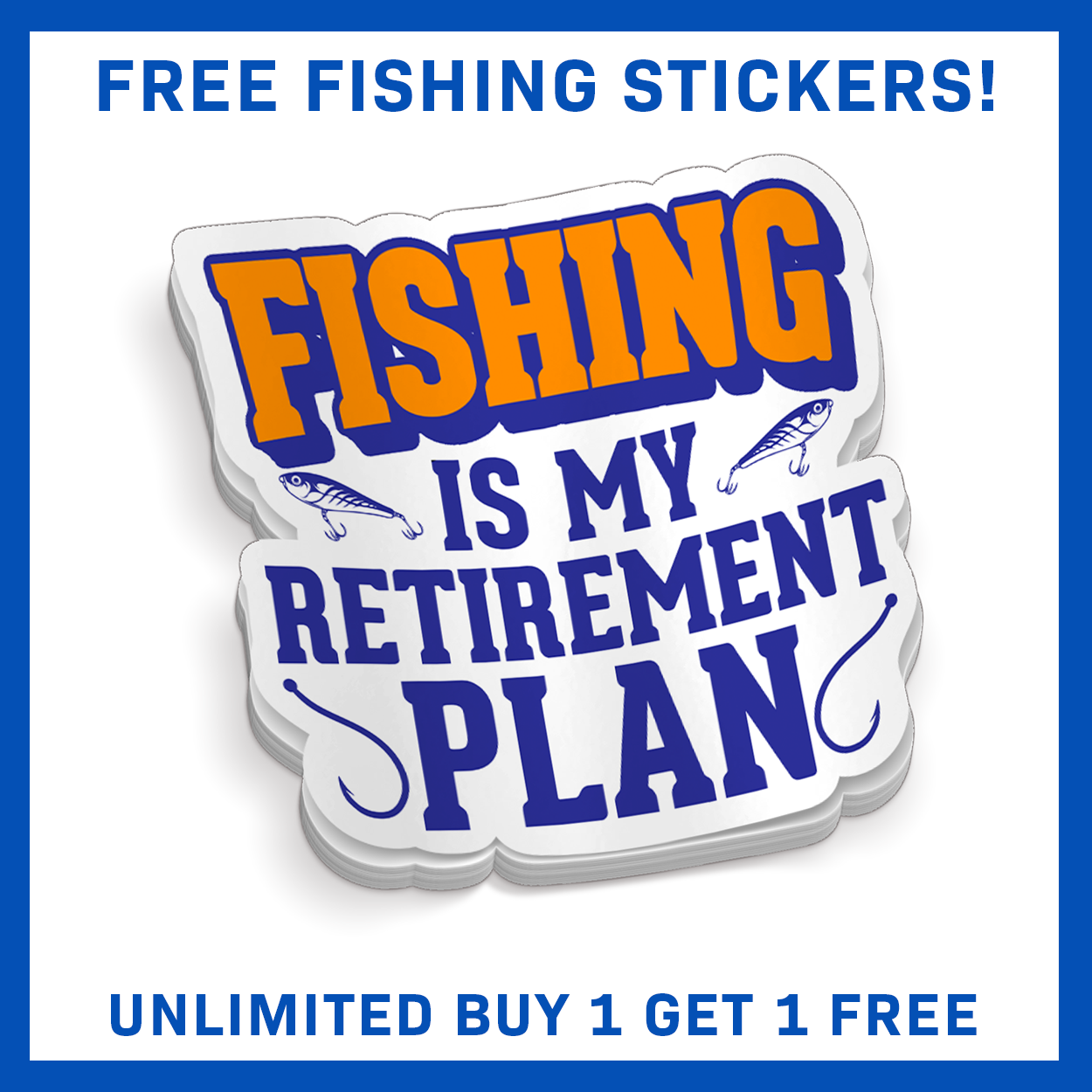 Fishing Is My Retirement Plan - Funny Fishing Sticker