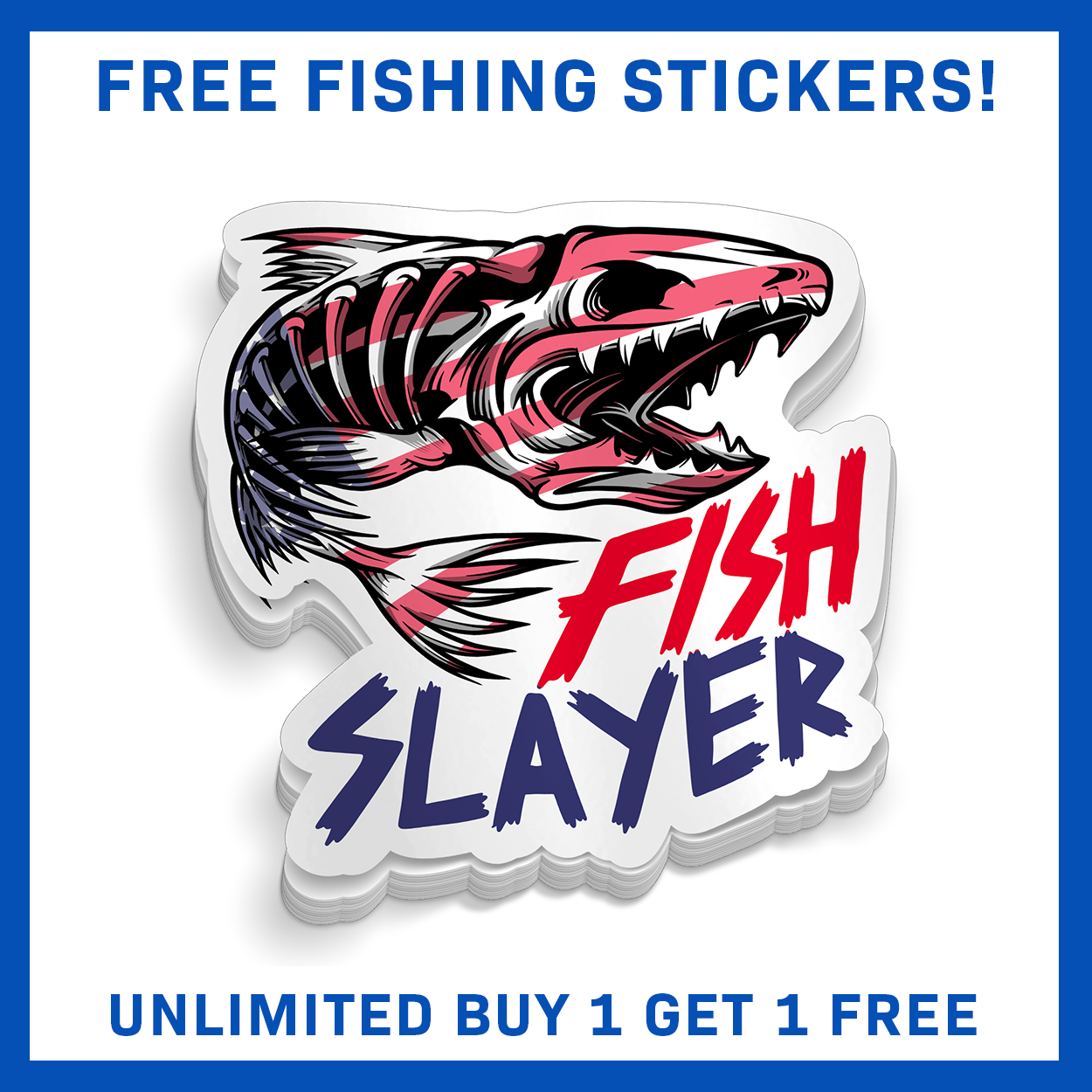 Fish Slayer - Funny Fishing Sticker
