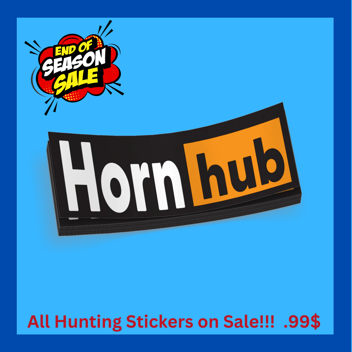 Horn Hub - Funny Hunting Sticker